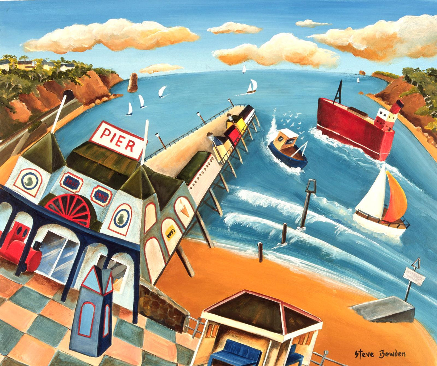 Greetings cards pack of 4 x 1 image (Pier)