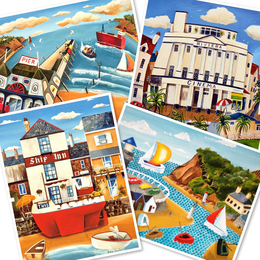 Greetings cards pack of 4 assorted images